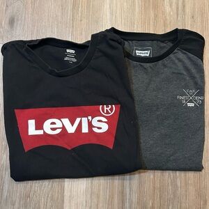 Levi’s Graphic Tee Bundle | 2 Shirts | Size Large | Logo + Raglan Tee